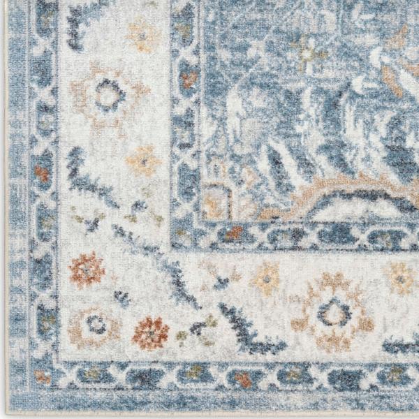 nourison Astra Machine Washable Blue Indoor only Persian Rug ASW20
