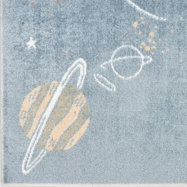 nourison Astra Machine Washable Blue Multicolor Indoor only Graphic Rug ASW18