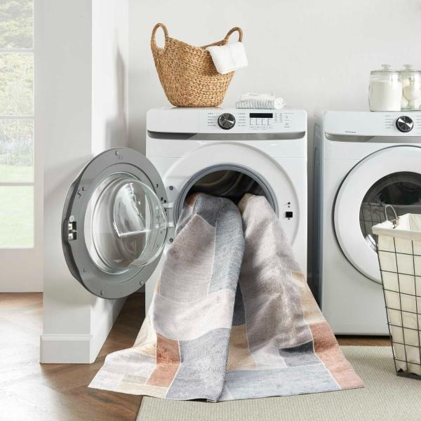 Nourison Astra Machine Washable Color Block Multicolored Rug ASW09 Home