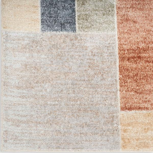 nourison Astra Machine Washable Color Block Multicolored Rug ASW09 Home
