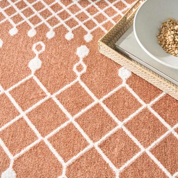 Nourison Astra Machine Washable Copper Indoor Only Moroccan Rug ASW10
