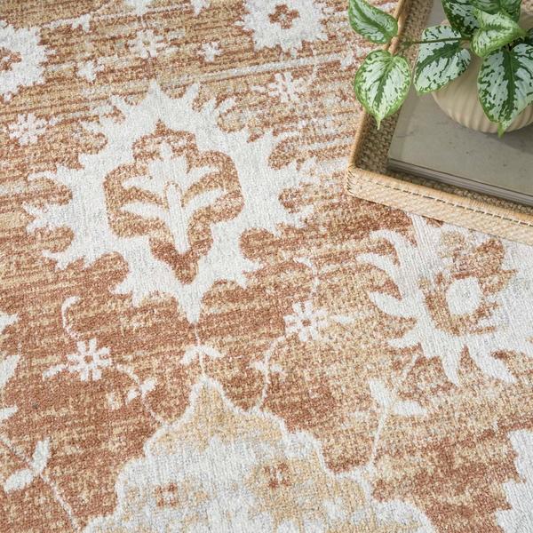 Nourison Astra Machine Washable Copper Indoor Only Persian Rug ASW19