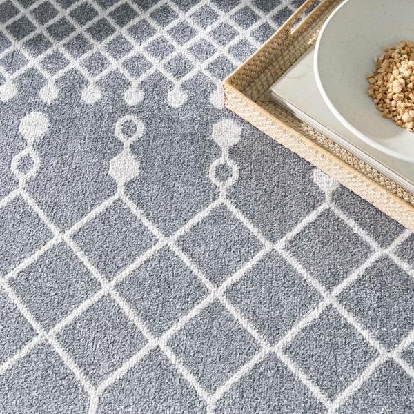 Nourison Astra Machine Washable Denim Indoor Only Moroccan Rug ASW10