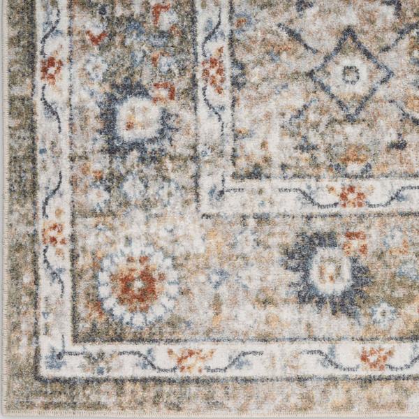 nourison Astra Machine Washable Gold Grey Indoor only Persian Rug ASW16