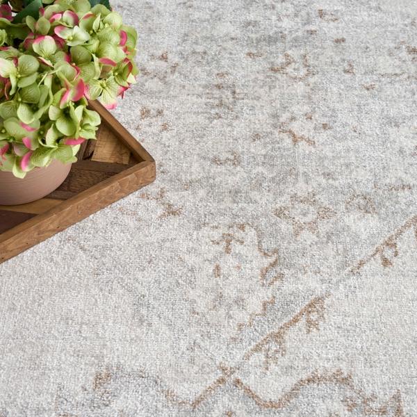 Nourison Astra Machine Washable Grey Indoor Only Persian Rug ASW11