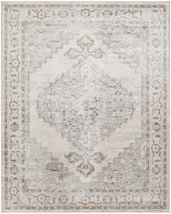 Nourison Astra Machine Washable Grey Indoor Only Persian Rug ASW11