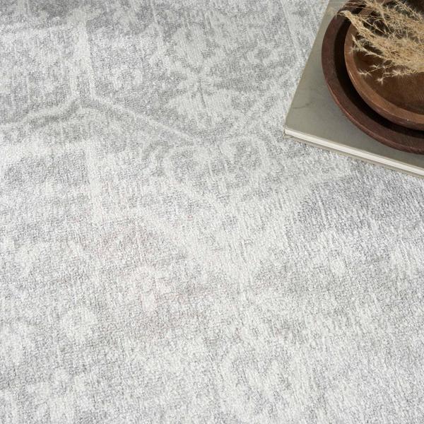 Nourison Astra Machine Washable Grey Indoor Only Persian Rug ASW12