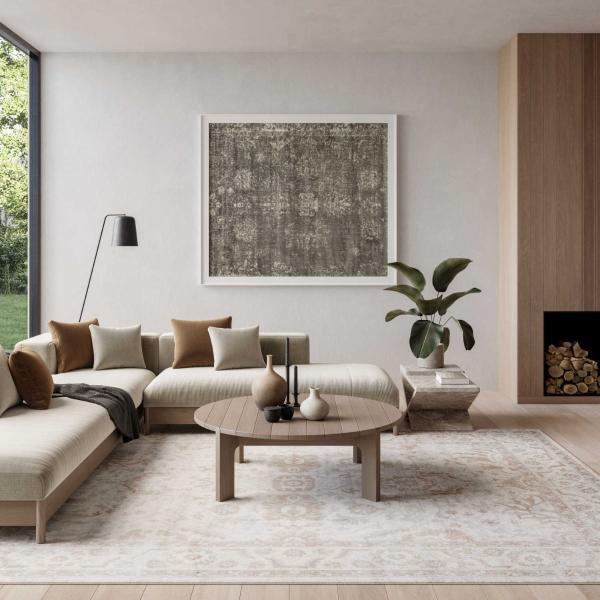 Nourison Astra Machine Washable Grey Indoor Only Persian Rug ASW20