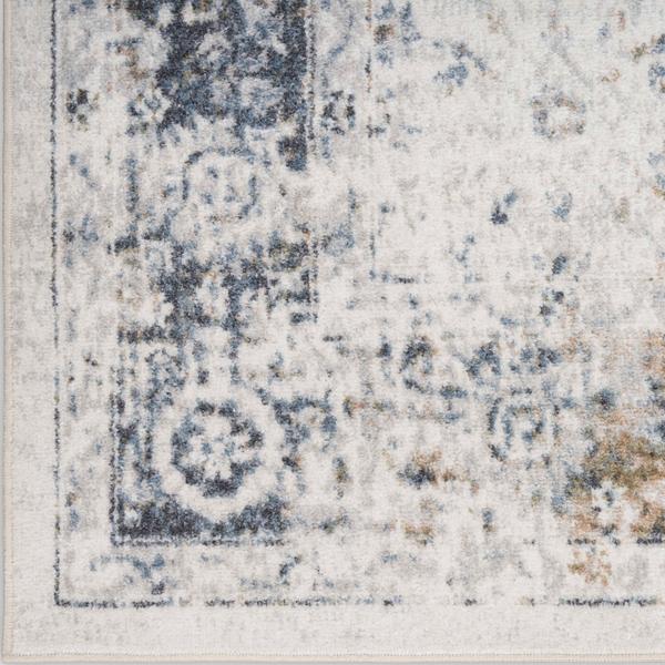 nourison Astra Machine Washable Ivory Blue Indoor only Persian Rug ASW16