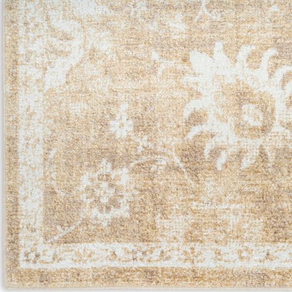 Nourison Astra Machine Washable Ivory Gold Indoor Only Persian Rug ASW19