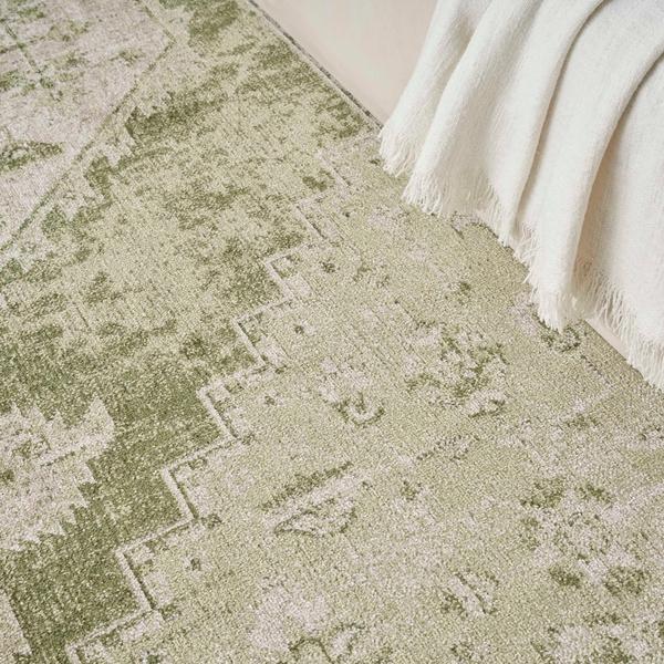 Nourison Astra Machine Washable Ivory Green Indoor Only Persian Rug ASW11 Home