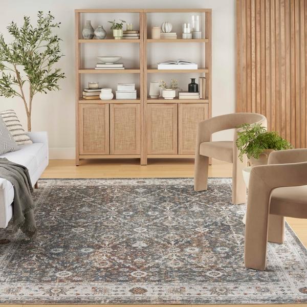 Nourison Astra Machine Washable Ivory Multicolor Indoor Only Persian Rug ASW16