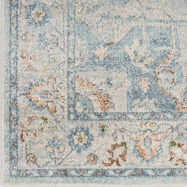 nourison Astra Machine Washable Light Blue Indoor only Persian Rug ASW12 Home