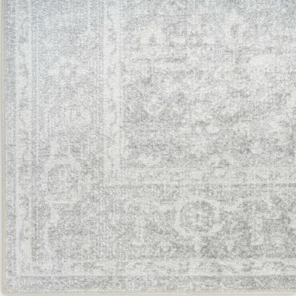 Nourison Astra Machine Washable Light Grey Indoor Only Persian Rug ASW11
