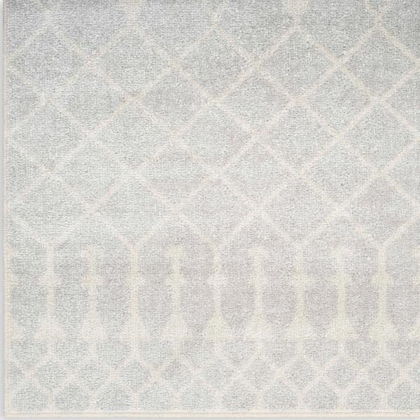 nourison Astra Machine Washable Moroccan Boho Trellis Grey Rug ASW10 Home