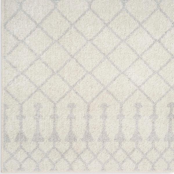 nourison Astra Machine Washable Moroccan Boho Trellis Ivory Rug ASW10 Home
