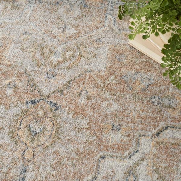 Nourison Astra Machine Washable Persian Floral Beige Rug ASW12 Home