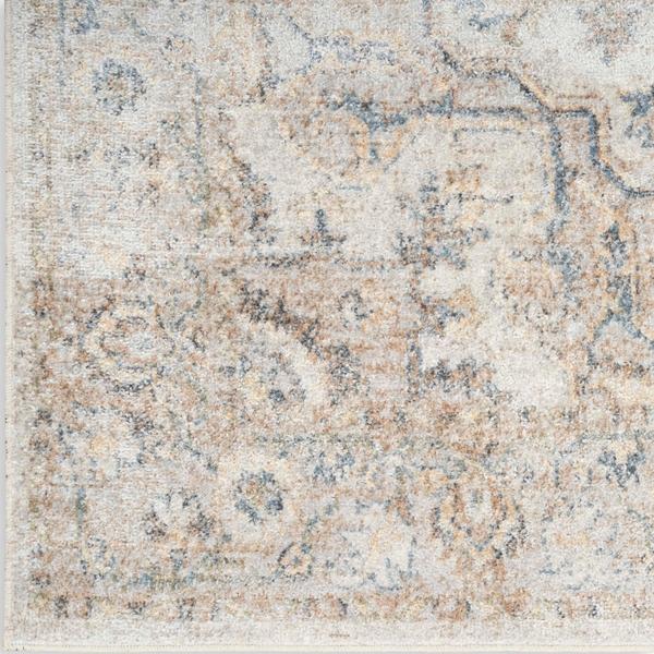 Nourison Astra Machine Washable Persian Floral Grey/Beige Rug ASW12 Home