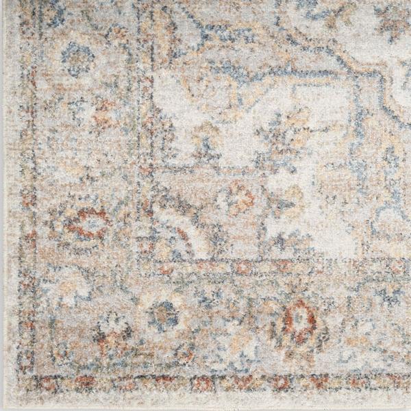 Nourison Astra Machine Washable Persian Floral Grey/Multicolored Rug ASW12 Home