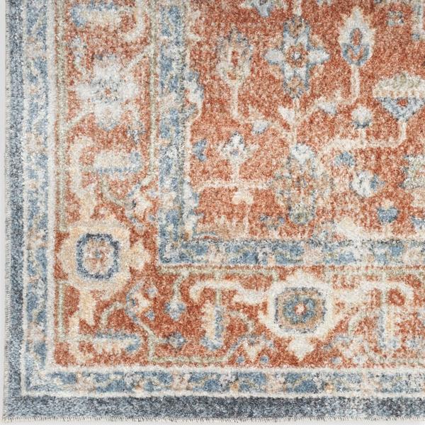 Nourison Astra Machine Washable Persian Medallion Blue/Multicolored Rug ASW11 Home