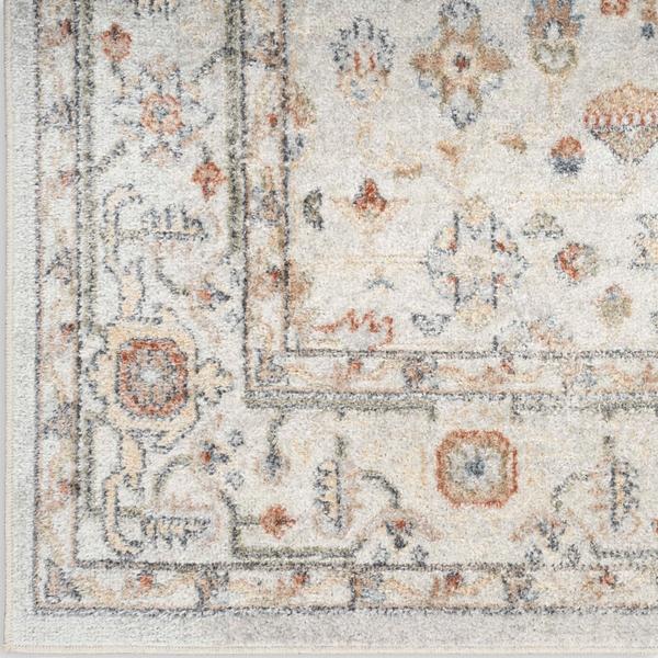 nourison Astra Machine Washable Persian Medallion Grey/Multicolored Rug ASW11 Home