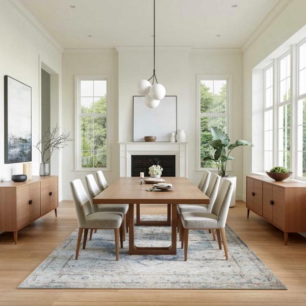 Nourison Astra Machine Washable Persian Medallion Light Blue Rug ASW11 Home