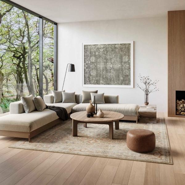 Nourison Astra Machine Washable Persian Medallion Sage/Multicolored Rug ASW11 Home