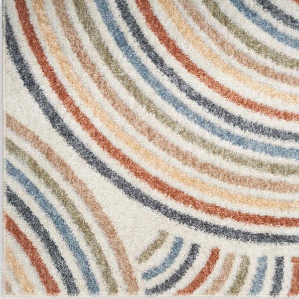 nourison Astra Machine Washable Retro Rainbow Rug ASW08 Home