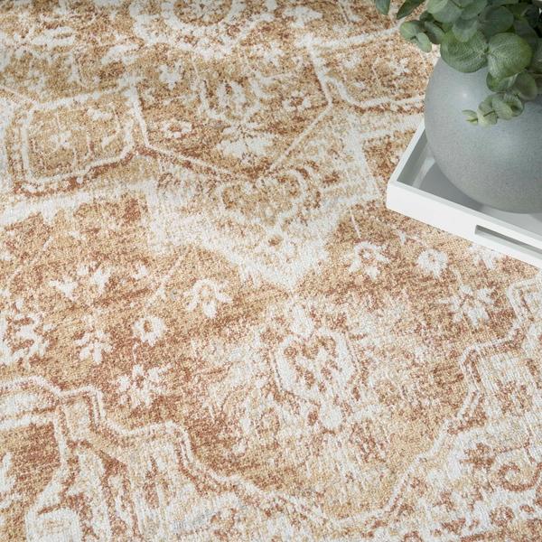 Nourison Astra Machine Washable Rust Indoor Only Persian Rug ASW12