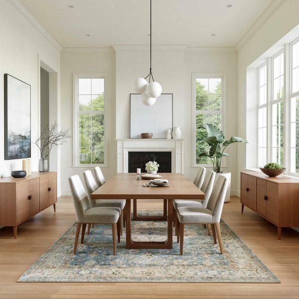 Nourison Astra Machine Washable Silver Blue Indoor Only Persian Rug ASW11 Home