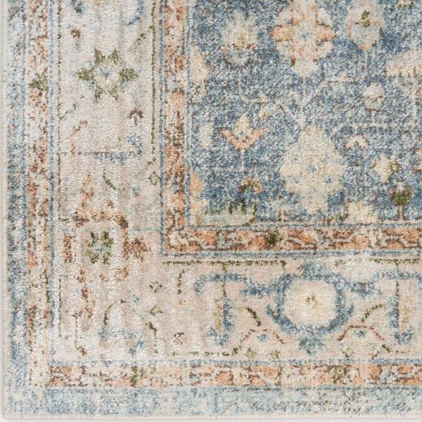 nourison Astra Machine Washable Silver Blue Indoor only Persian Rug ASW11 Home