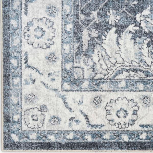 nourison Astra Machine Washable Slate Indoor only Persian Rug ASW20