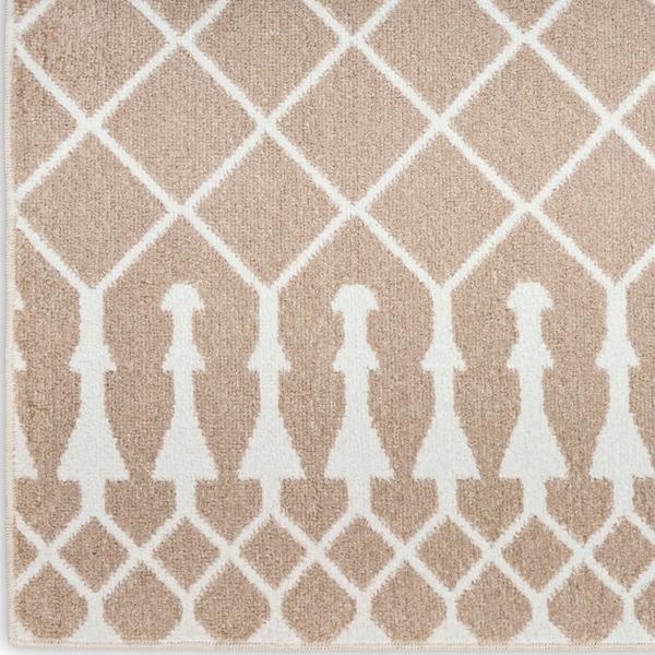 nourison Astra Machine Washable Taupe Indoor only Moroccan Rug ASW10