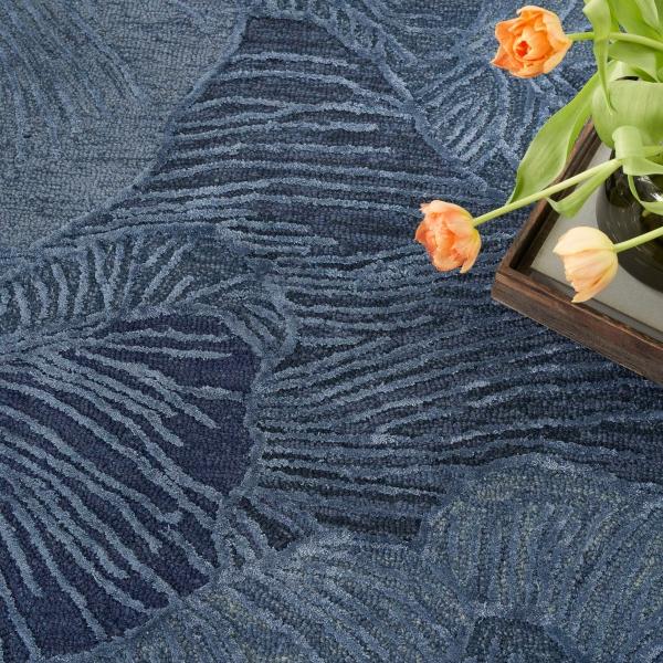 Nourison Avra Blue Indoor Only Floral Rug AVR01 Home
