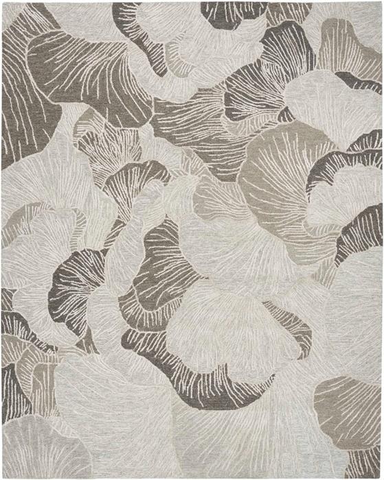 Nourison Avra Grey Indoor Only Floral Rug AVR01 Home