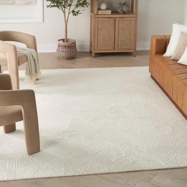 Nourison Avra Ivory Indoor Only Floral Rug AVR01 Home