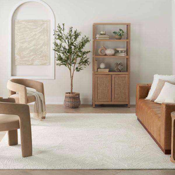 nourison Avra Ivory Indoor only Floral Rug AVR01 Home