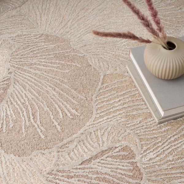 Nourison Avra Taupe Indoor Only Floral Rug AVR01 Home