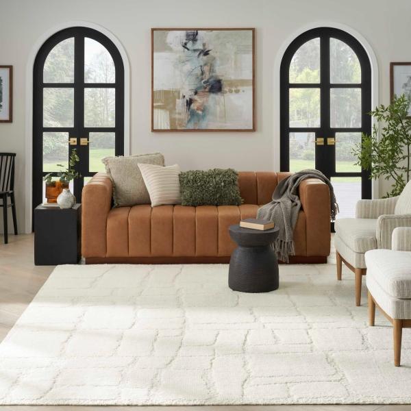 Nourison Blanco Ivory Indoor Only Abstract Rug BLO02 Home