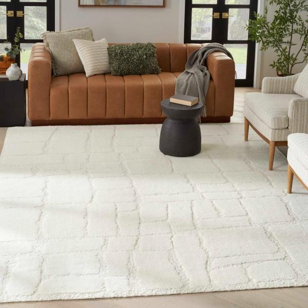 Nourison Blanco Ivory Indoor Only Abstract Rug BLO02 Home