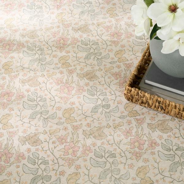 Nourison Botanical Washables Beige Multicolor Indoor Only Floral Rug BOT03
