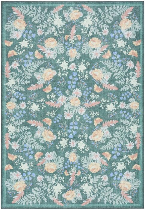 Nourison Botanical Washables Green Multicolor Indoor Only Floral Rug BOT02