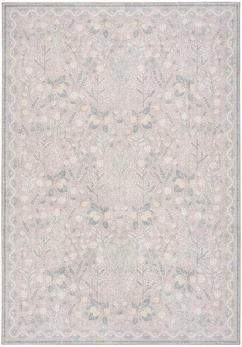 Nourison Botanical Washables Grey Multicolor Indoor Only Floral Rug BOT04