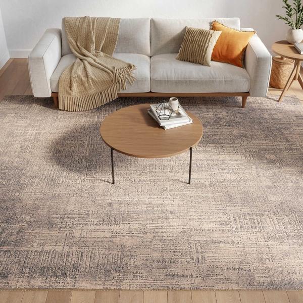 Nourison Botanical Washables Taupe Indoor Only Abstract Rug BOT05