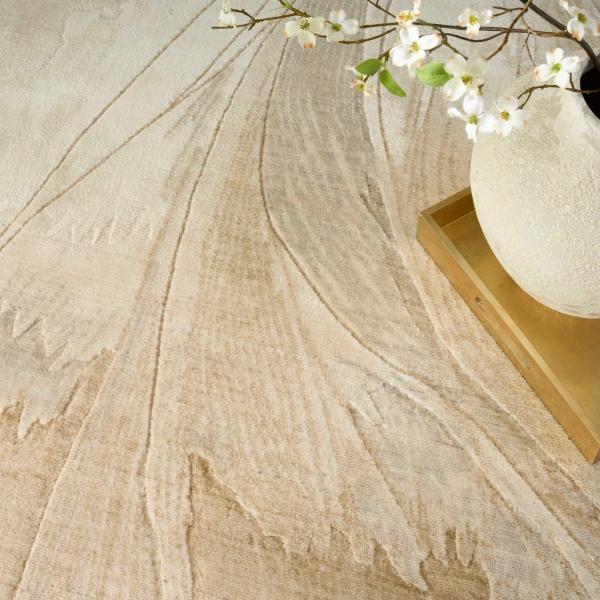 Nourison Brushlight Beige Grey Indoor Only Abstract Rug BRL04