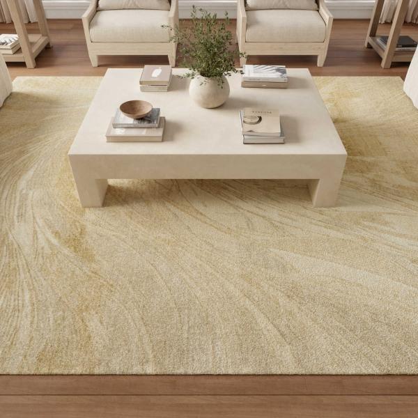 Nourison Brushlight Beige Grey Indoor Only Abstract Rug BRL04