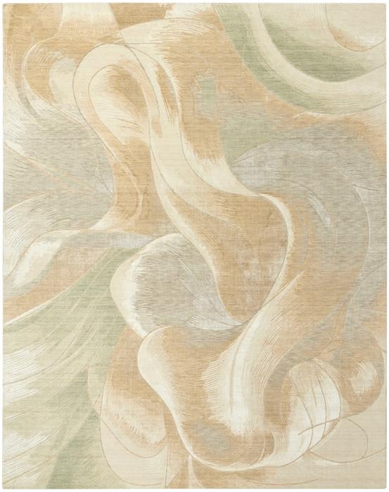 Nourison Brushlight Beige Grey Indoor Only Abstract Rug BRL03