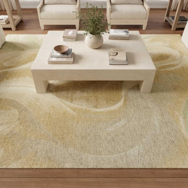 Nourison Brushlight Beige Grey Indoor Only Abstract Rug BRL03