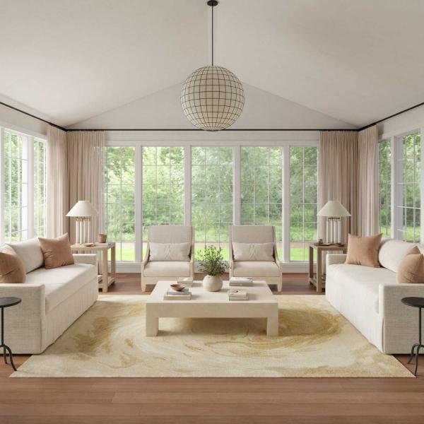 nourison Brushlight Beige Ivory Indoor only Abstract Rug BRL01