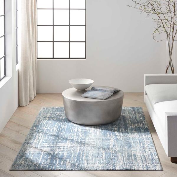 Nourison Calvin Klein Enchanting Abstract Blue Rug ECH04